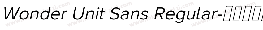 Wonder Unit Sans Regular字体转换